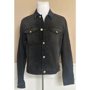 Versace Men’s Blouson Denim Black Stretch Jacket XL (52) 1011834 NWT $1650